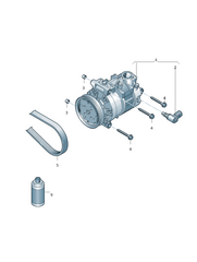 AC Compressor 5Q0820803D Compatible With AUDI A3 Convertible (8V7, 8VE) | A3 / S3