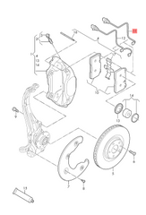 Front Brake Pad Wear Sensor 8R0615121 Compatible With AUDI A6 C7 4G2, 4GC | A6 / S6 & Q5 8RB