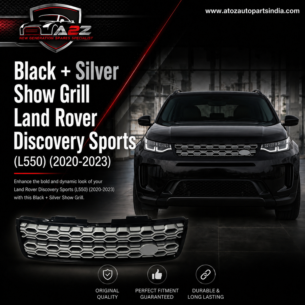 Black + Silver Show Grill Compatible With Land Rover Discovery Sports (L550) (2020-2023) Tag No.15