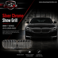 Silver Chrome Show Grill 51137475318 Compatible With BMW 7 SERIES (G12) (2020-2022) Tag No.63