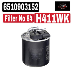Fuel Filter H411WK & 6510903152 & KL914 Compatible With MERCEDES-BENZ V-CLASS (W447) | VALENTE Tag 84