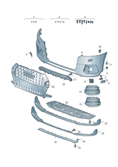 Front Bumper Lower Grill 8U0807683C & 8UD807683 Compatible With AUDI Q3 (8UB, 8UG) Tag No.164