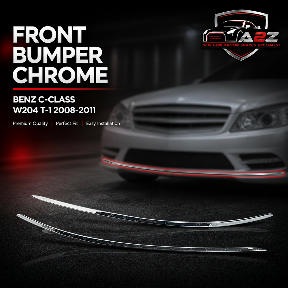 Front Bumper Chrome Left 2048850721 & Right 2048850821 Compatible With MERCEDES BENZ C-CLASS W204 T-1 2008-2011 Tag No.131