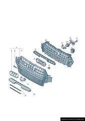 Show Grill 4M0853651Q 4MO853651QRN4 4M0853653E 4M0853653G 4M0853651G 4M0853651J Compatible With AUDI Q7 (4MB, 4MG, 4MQ) (2016-2020) Tag No.166