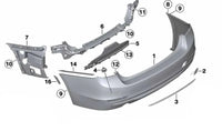 Rear Bumper Chrome 51127289755 Compatible With BMW 3 Series (F30, F80) 2012-2015 Tag No.54