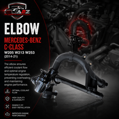 Elbow (Thermostat) 2742000715 2742003400 Compatible With MERCEDES-BENZ C-CLASS W205 & E-CLASS W212 W213 Tag-E-25