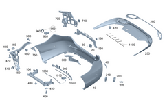 Rear Bumper Bracket 2068855103 Compatible With Mercedes-Benz C-CLASS W206 (2022-2025) Tag No.811