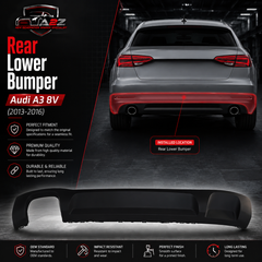 Rear Lower Bumper 8V0807521B Compatible With Audi A3 8V (2013-2016) Tag No.202