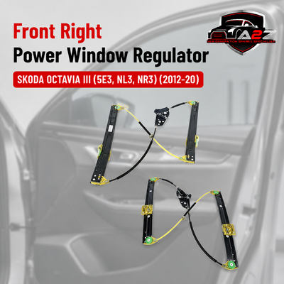 Front Right Power Window Regulator 5E0837462 5E0837462B 5ED837462 Compatible with SKODA OCTAVIA III (5E3, NL3, NR3)