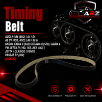 Timing Belt 941033 03L109119B 03L109119C 03L109119E Compatible With AUDI A4 B8 (8K2) | A4 / S4 A6 C7 (4G2, 4GC) | A6 / S6 & SKODA FABIA II (542) OCTAVIA II (1Z3) | LAURA & VW JETTA IV (162, 163, AV3, AV2) | JETTA / CLASICO | VENTO PASSAT B7 (362) (DAYCO)