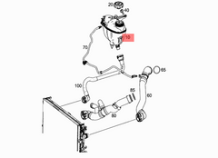 Coolant Bottle 2225000849 A2225000849 For MERCEDES-BENZ S-CLASS W222, V222, X222 Tag-B-58