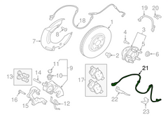 Front ABS Wheel Speed Sensor LR090860 & J8A29E731AA J8A29E731AB T4A12595 T4A41082 Compatible With LAND ROVER & RANGE ROVER VELAR (L560)