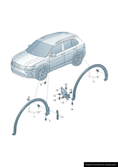 Rear Left Wheel Eyebrow 5NA854819J Compatible With VW TIGUAN (AD1, AX1) (2016-2020) Tag No.155