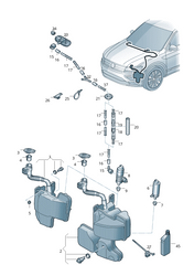 Windshield Wiper Washer Pump Motor Front Steering 1KD955651A Compatible With AUDI A3 A4 A6 A8 Q3 Q5 Q7 & VW POLO V (6R1, 6C1)
