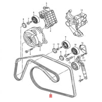 Multi RIB Belt 6PK2500 Compatible With AUDI A4 B8 (8K2) | A4 / S4, A6 C6 (4F2) | A6 / S6, Q5 (8RB) (CONTINENTAL)
