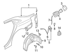 Fuel Door Lock Flap Actuator 8V0862153A 8V0862153 Compatible With 8V-AUDI A3 A4 A5 A6 A8 Q3 (2008-16)