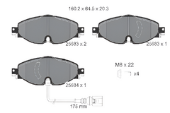 Front Brake Pad 5Q0698151D 2568301 P85126 Compatible With AUDI A3 Q3 TT