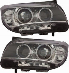 Complete Headlight Assy Left 63117290261 & Right 63117290262 (Without Blaster) Compatible With BMW X1 (E84) LCI (2013-2015) Tag No.53