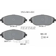 Front Brake Pad 2473803 3Q0698151B Compatible With AUDI Q3 Sportback (F3N) & SKODA KODIAQ I (NS6, NS7, NV7)