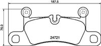 Rear Brake Pad 95835293981 2472101 P65027 Compatible With PORSCHE CAYENNE 92A