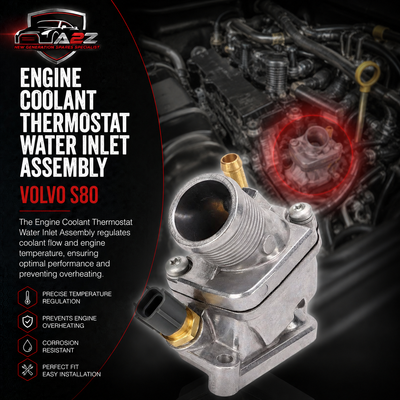 Engine Coolant Thermostat Water Inlet Assembly 31293699 30637217 30650022 30777475 Compatible With VOLVO S80 Tag No.130