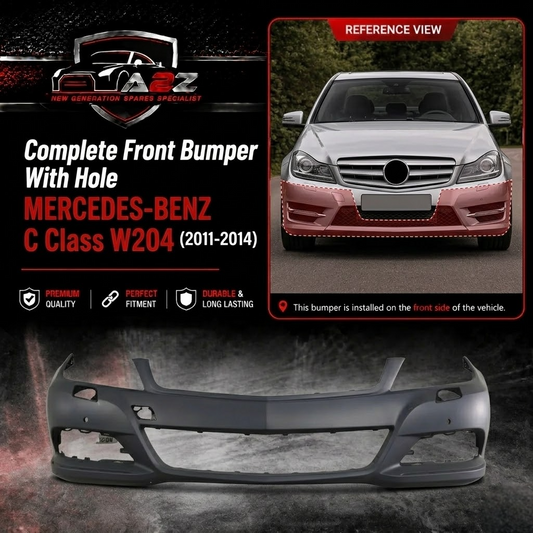 Complete Front Bumper With Hole A2048805547 Compatible With MERCEDES-BENZ C Class W204 (2011-2014) No :- 252A