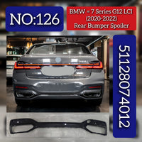 Rear Bumper Spoiler 51128074012 Compatible With BMW 7 SERIES (G12) LCI (2020-2022) Tag No.126