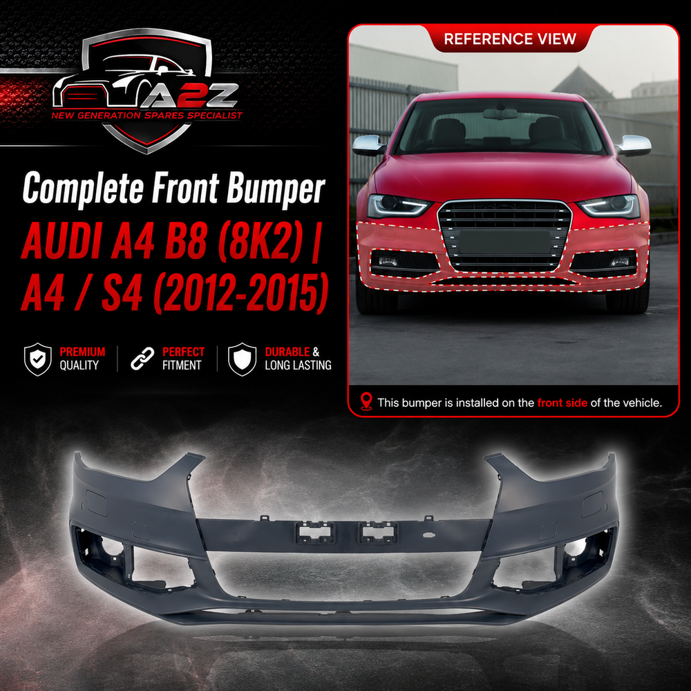 Front Bumper 8K0807065F Compatible With AUDI A4 B8 (8K2) | A4 / S4 (2012-2015) No:- 12 No:-21