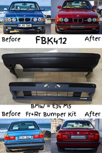 Front And Rear Bumper Kit FBK412 Compatible With BMW E34 M5