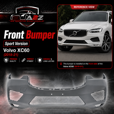 Front Bumper Sport Version 39847140 39848914 Compatible With Volvo XC60 (2018-21)