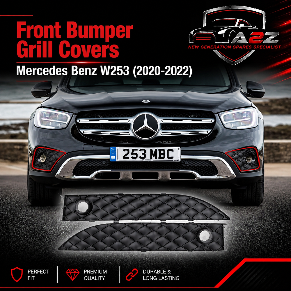 Front Bumper Grill Covers Left 2538850702 & Right 2538850802 Compatible With Mercedes Benz (W253) GLC-Class (2020-2022) Tag No.316