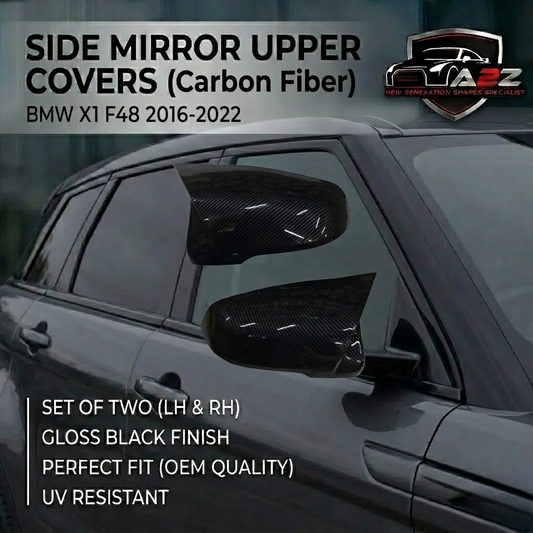 Side Mirror upper cover (Side Mirror cover) Carbon Fiber Horn Model Left 51167386567 & Right 51167386568 Compatible With BMW X1 F48 2016-2022 TAG-SMC-68