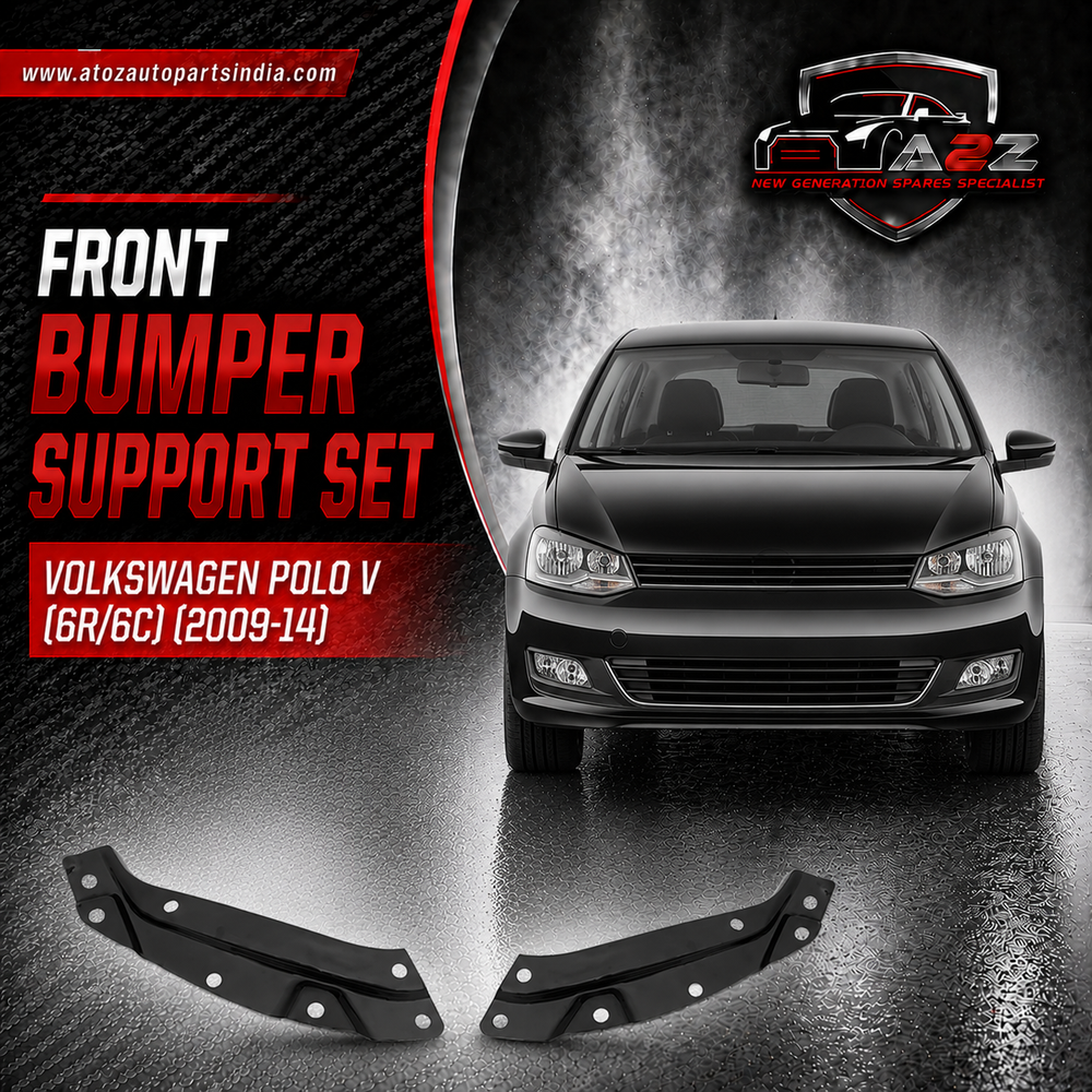 Front Bumper Support Set Left 6R0805931 & Right 6R0805932 Compatible With Volkswagen Polo V (6R/6C) (2009-14)