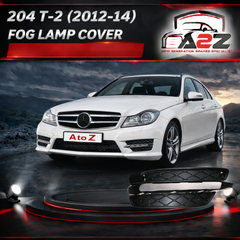 Fog Lamp Cover With Chrome Compatible With MERCEDES-BENZ C-CLASS W204 2012-2014 Fog Lamp Cover With Chrome Left 2048851353 & Right 2048851453 Tag-FC-251