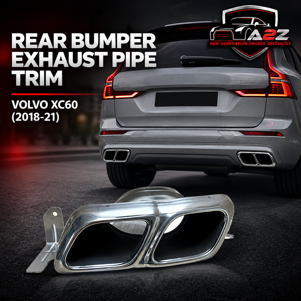 Rear Bumper Exhaust Pipe Trim Left 31454853 Compatible With Volvo XC60 (2018-21)