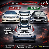 A To Z Compatible With Mercedes C Class W204 (2007-2014) Upgrade Facelift Convert Body Kit To W204 Lci Amgc63 Bumper Headlight Taillight Side Skirts Diffuser Exhaust Tips Hood CC-5517 (Shipping Cost Not Included In Price)