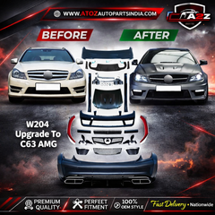 A To Z Compatible With Mercedes C Class W204 (2007-2014) Upgrade Facelift Convert Body Kit To W204 Lci Amgc63 Bumper Headlight Taillight Side Skirts Diffuser Exhaust Tips Hood CC-5517 (Shipping Cost Not Included In Price)