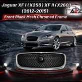 Front Black Mesh Chromed Frame C2Z13175 Compatible With Jaguar XF I (X250) XF II (X260) (2012-2015) Tag No.13