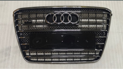 S8 Black And Chrome Upgrade Show Grill (With Logo) 4H0853651GHT94 Compatible With AUDI A8 (2011-2014) Tag No.107