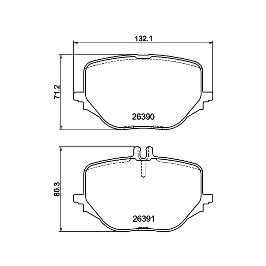 Rear Brake Pad Set 0004209402 Compatible With Mercedes Benz W223