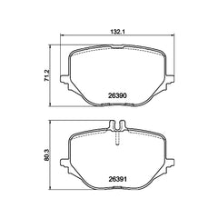 Rear Brake Pad Set 0004209402 Compatible With Mercedes Benz W223