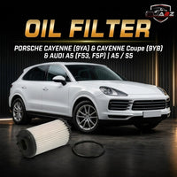 Engine Oil Filter 9A719840500 & E914H D398 & OX1184D Compatible With PORSCHE CAYENNE (9YA) & CAYENNE Coupe (9YB) & AUDI A5 (F53, F5P) | A5 / S5. Tag 205