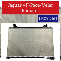 Radiator assy LR092461 & T4A3255 Compatible With LAND ROVER RANGE ROVER VELAR (L560) & JAGUAR F-PACE (X761)