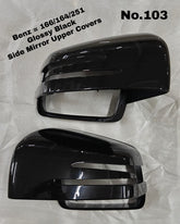 Side Mirror Upper Covers Glossy Black Right & Left Compatible With Mercedes Benz GLS-Class (W166) Tag No.103