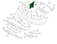 Rear Bumper Bracket Left 31425063 & 31383527 Right 31425064 & 31383528 Compatible With VOLVO S90 Tag No.2806