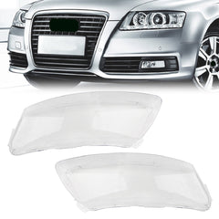 Front Headlight Glass Compatible with Audi A6 C6 2006-2011.