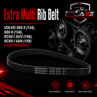 Extra Multi Rib Belt 5PK1121 30731820 Compatible With VOLVO S60 II (134), S80 II (124), XC60 I SUV (156), XC60 I VAN (156) (CONTINENTAL)