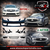 A To Z Compatible With Mercedes Benz C Class W204 (2011-2014) Front Bumper Upgrade Convert To Amg C63 Amg Bumper Bodykit Gc W204-005 CC-9636 (Shipping Cost Not Included In Price)