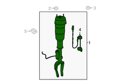 Front Right Air Suspension Shock Absorber Strut 2923202600 Compatible With MERCEDES-BENZ GLE (W166) & GLE Coupe (C292)