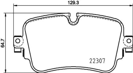 Rear Brake Pad 4M0698451N 2230701 P85161 Compatible With AUDI A6 C8 & A8 & Q7 4MB